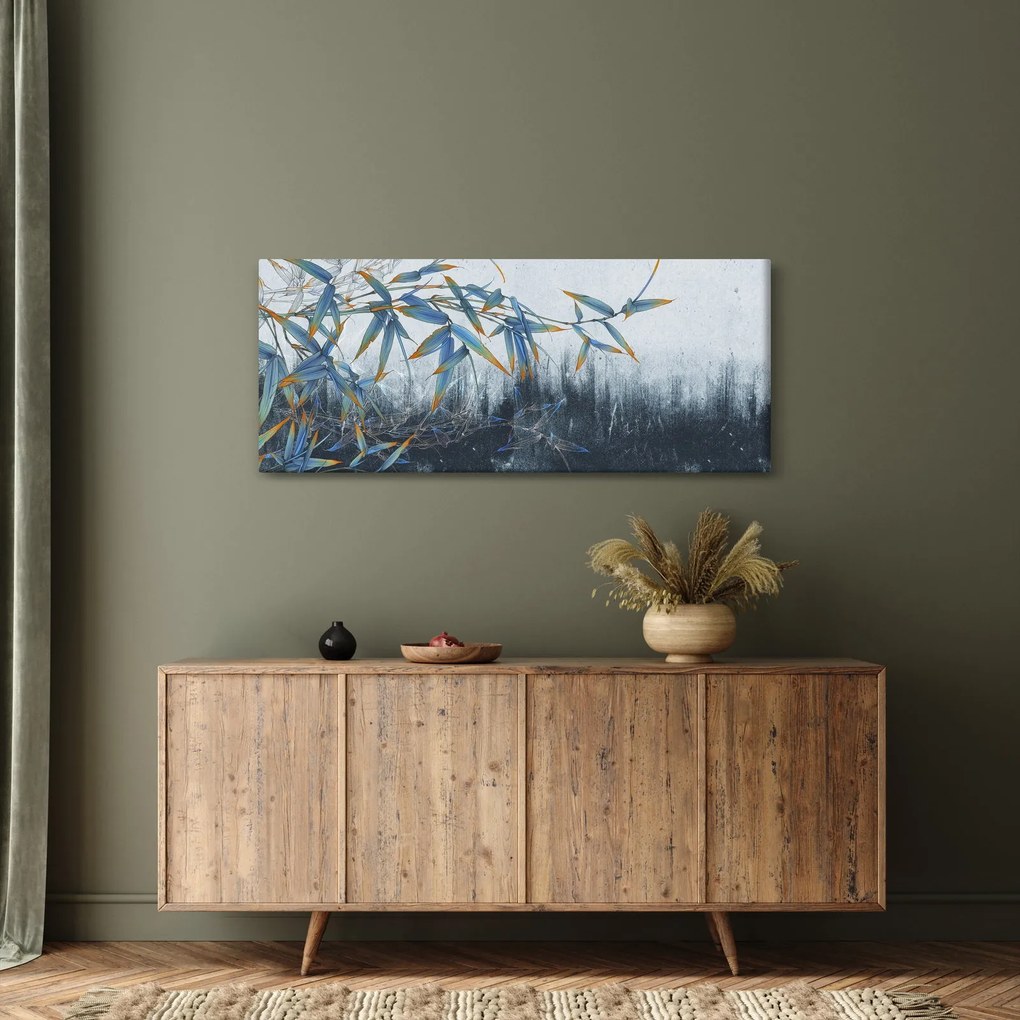 Obraz - Bambus na stene (120x50 cm)