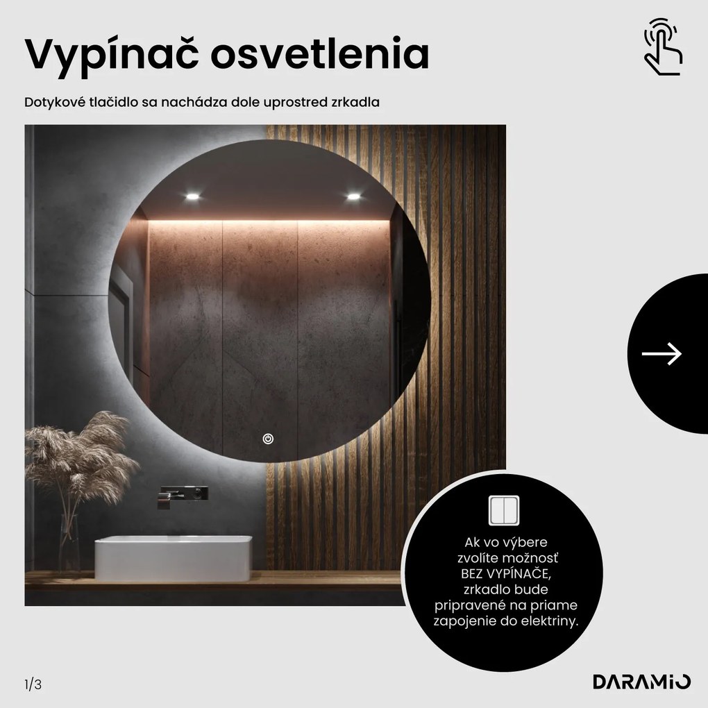 Okrúhle zrkadlo s LED svetlom E4