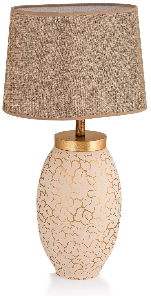 Stolná lampa Fary krémová/zlatá