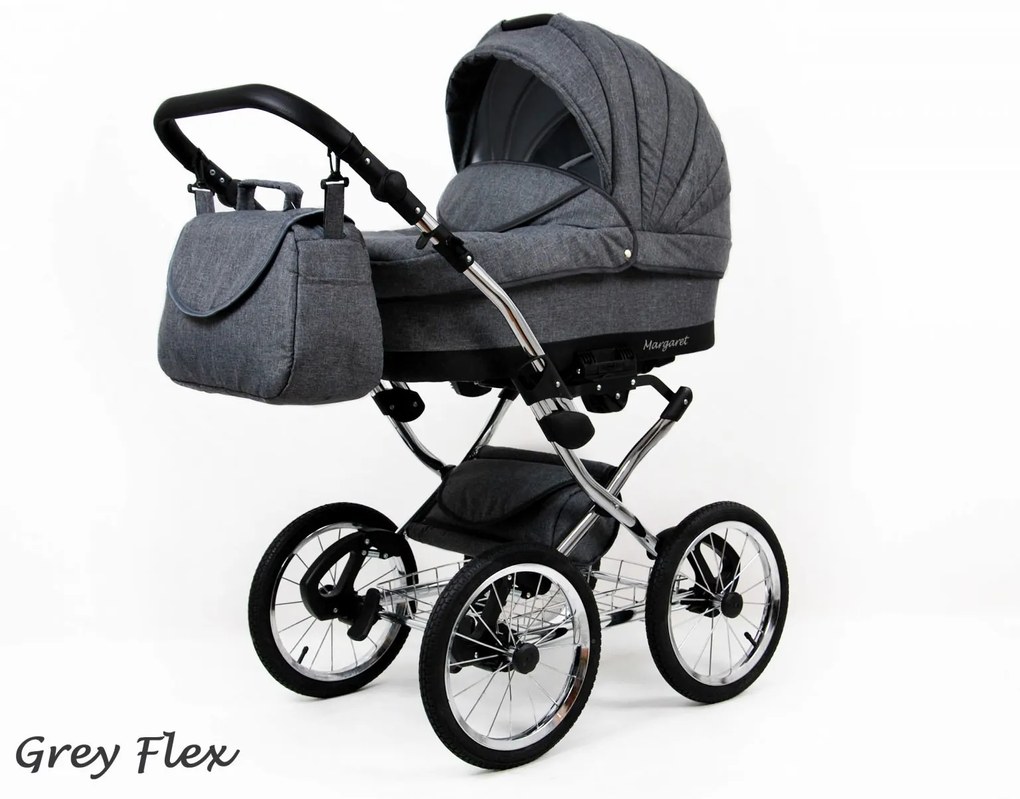 Kombinovaný kočík Raf-pol BABYLUX Margaret - Grey flex (3-kombinácia)