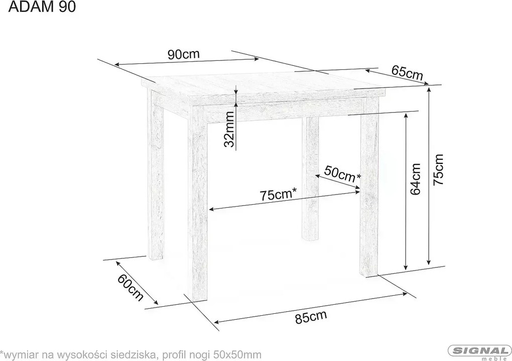 SI Stôl Adam 90