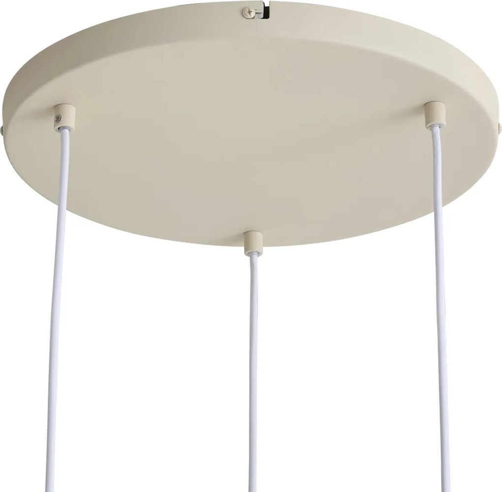 Škandinávska závesná lampa béžová s opálovým sklom 3-svetelná - Polly