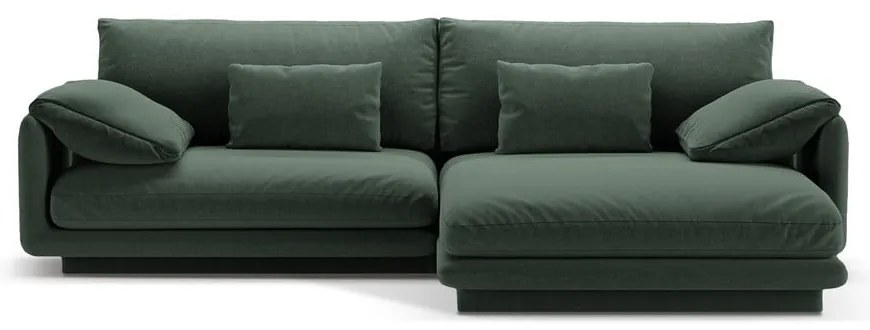 Tmavozelená rohová pohovka (pravý roh) Torino – Micadoni Home
