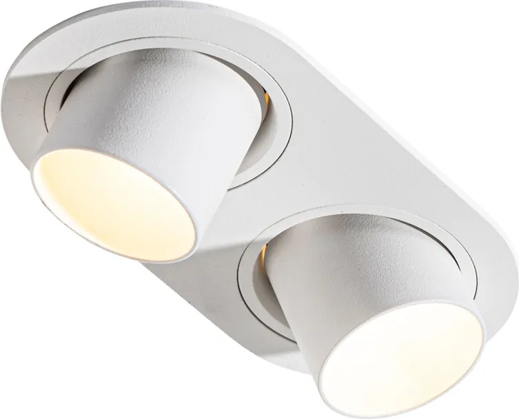 Okrúhle zapustené bodové svetlo biele GU10 35 mm sklopné 2-svetlo - Installa