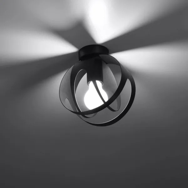 Sollux SL.1086 - Prisadený luster TULOS 1xE27/60W/230V čierna