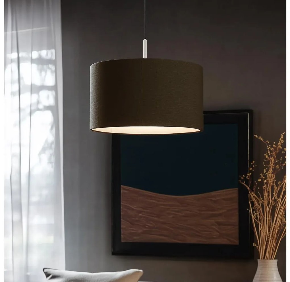 Eglo - LED Luster na lanku TUNJA 1xE27/60W/230V hnedá