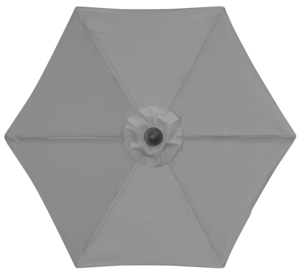 Derby Basic Lift NEO 180 cm – naklápací slnečník s kľukou svetlo šedý (kód farby 827), 100 % polyester