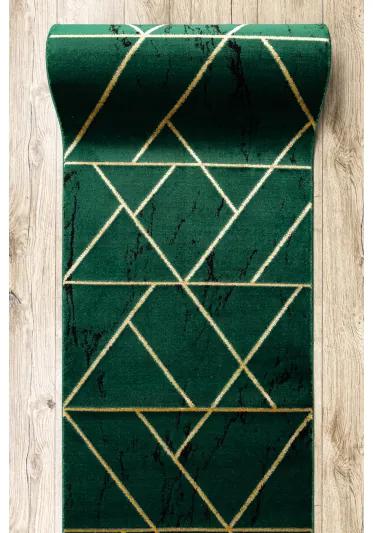 Behúň EMERALD exkluzívne 1012 glamour, štýlový mramor, geometrický zelené / zlato Veľkosť: 100 cm