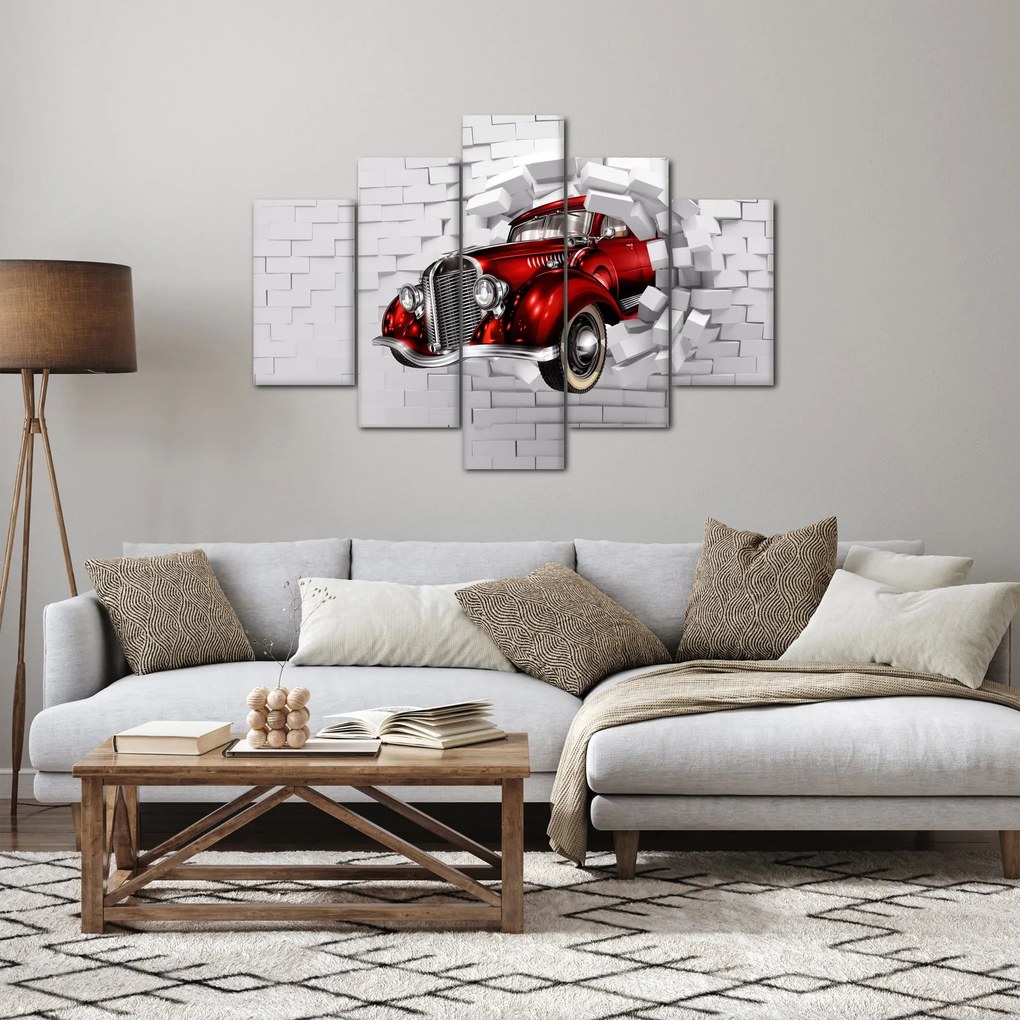 Obraz - Červené auto (150x105 cm)