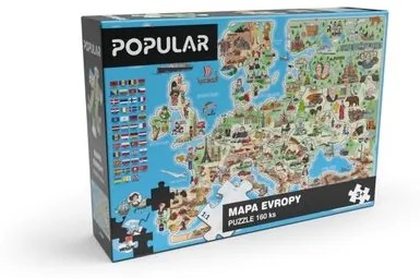 Popular Puzzle Mapa Európy, 160 dielikov