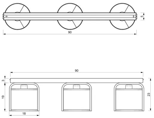 Bodové svietidlo JONKO 3xE27/60W/230V