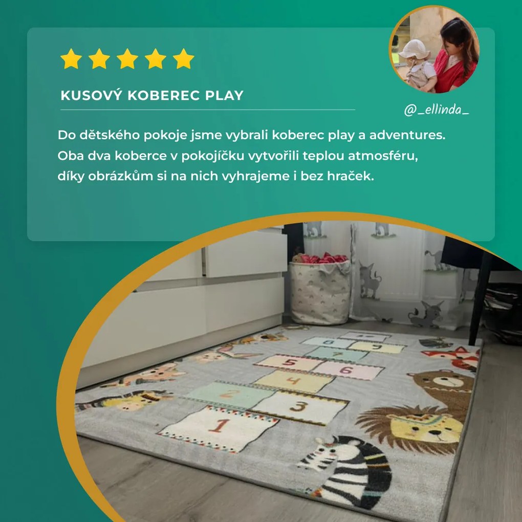 Kusový koberec Play 2903 grey, 160x230, viacfarebná, detská izba, Ayyildiz