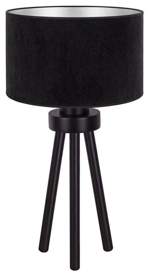 Duolla - Stolná lampa LYON 1xE27/15W/230V pr. 30 cm čierna DU602303