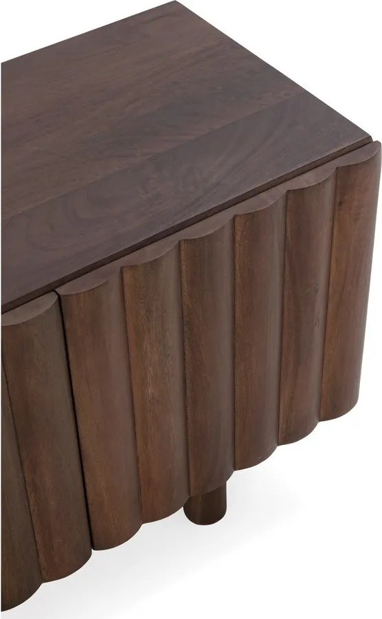 Hnedý TV stolík z mangového dreva 160x55x40 cm Tamira – MOME