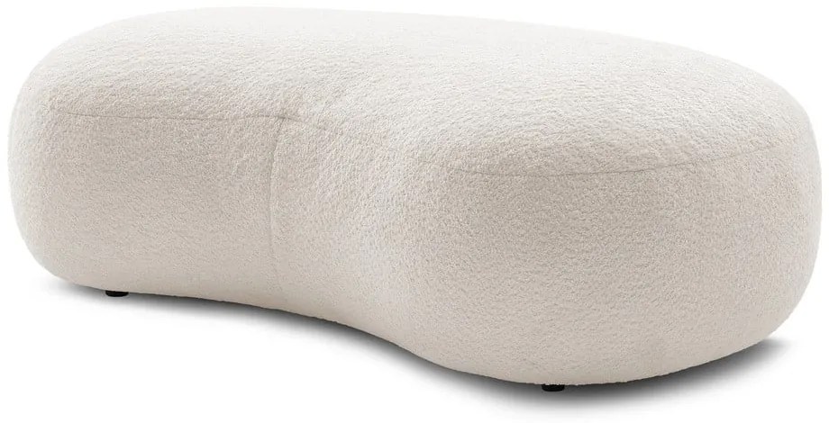 Biela podnožka z textílie bouclé Saint-Germain – Bobochic Paris