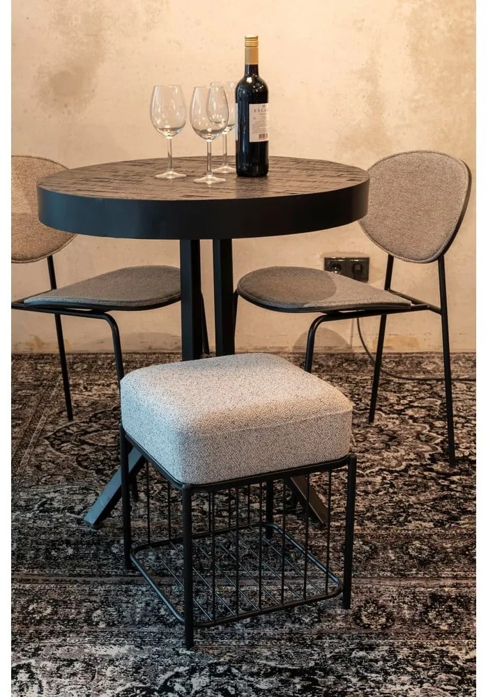 Svetlosivý taburet Milou – White Label