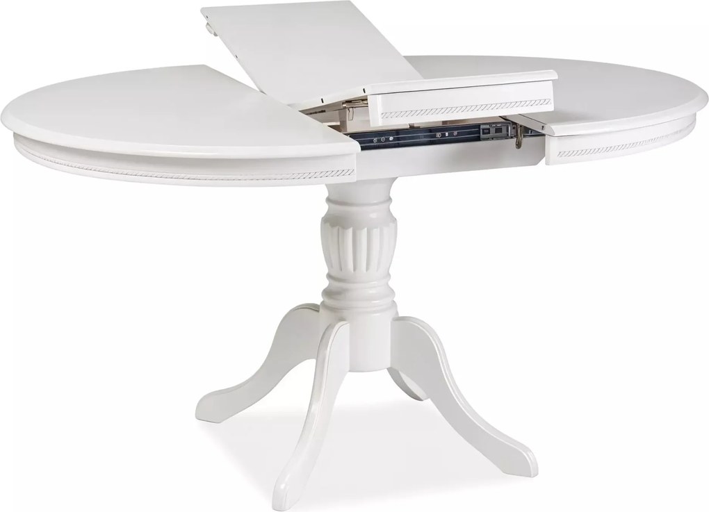 Jedálenský rozkladací stôl Olivia 106/141 cm biely
