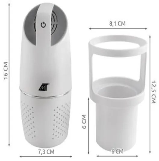 Malatec 6434 Čistička vzduchu do auta biela