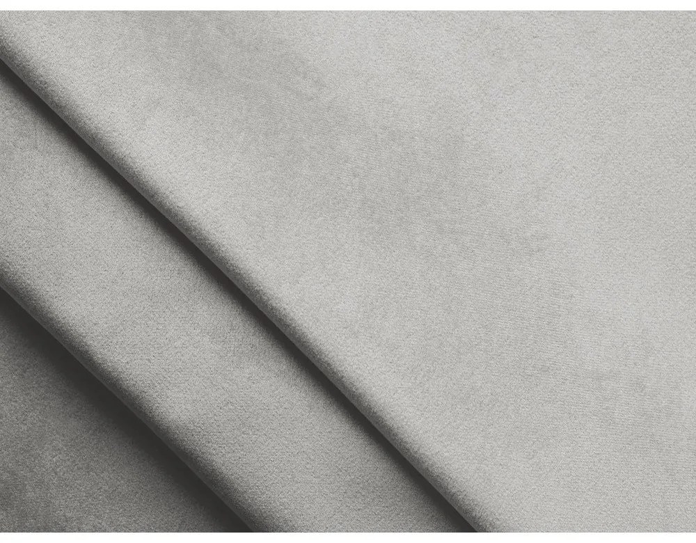 Svetlosivá zamatová čalúnená dvojlôžková posteľ s úložným priestorom s roštom 140x200 cm Hiko – Makamii