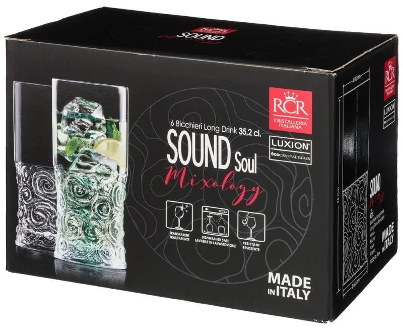 RCR SOUND SOUL POHÁR NA VODU 350ML SADA 6KS