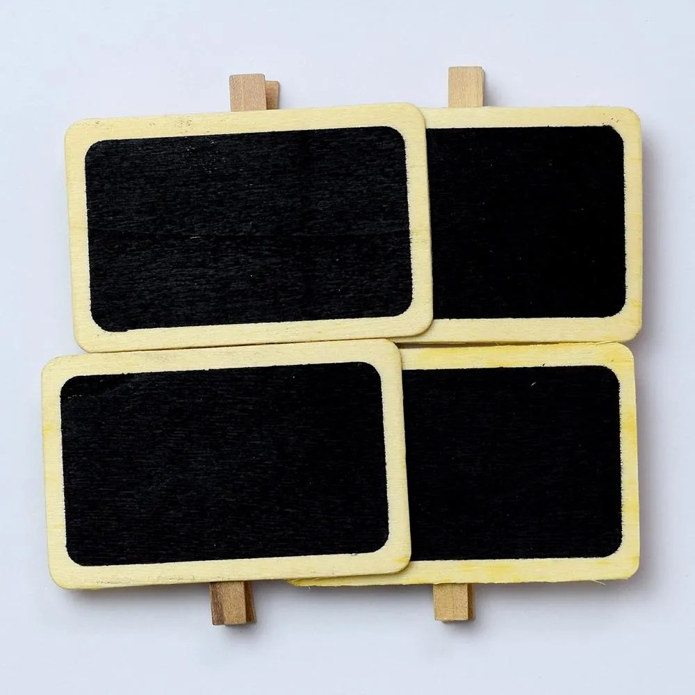 Tabuľka drevená na písanie kriedou s Klipom 7x4,8CM
