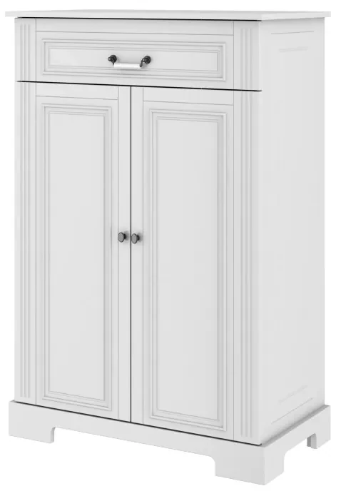 Komoda Ines elegant white 2-dverová s 1 zásuvkou