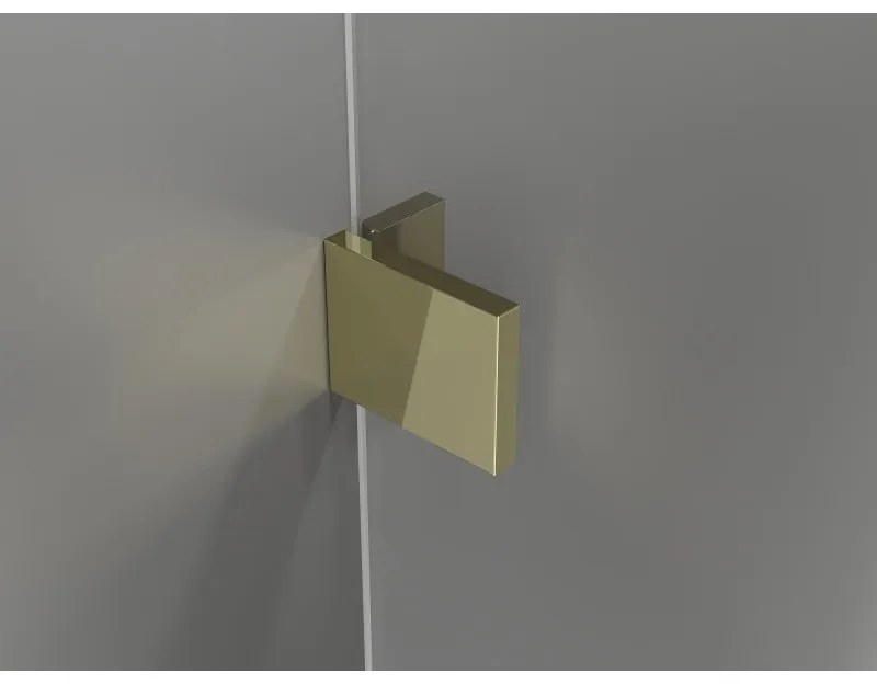 Mexen Lunar, L Duo výklopný sprchový kút 115 x 80 cm, 8mm číre sklo, zlatý profil, 834L-115L-080P-50-00