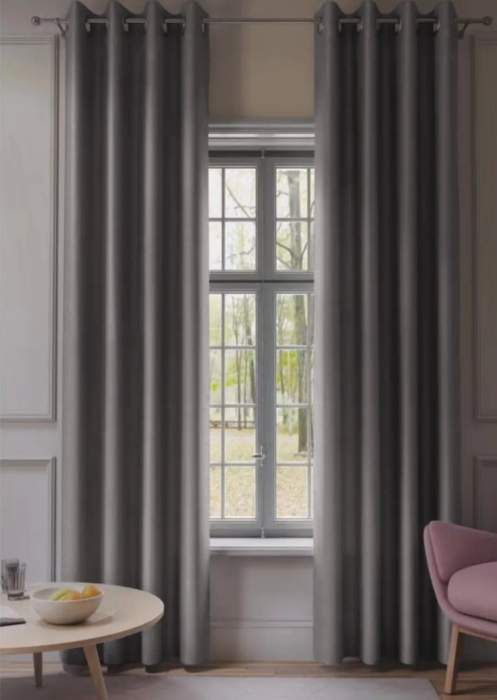 2x Svetlosivý záves OXFORD 140x250 cm