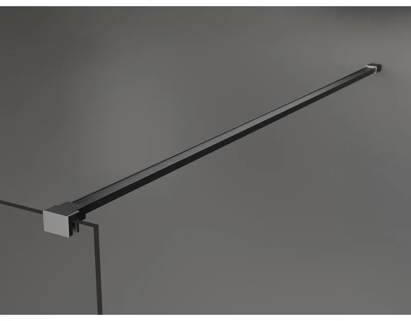 Mexen Kioto, sprchová zástena Walk-In 180 x 200 cm, 8mm číre sklo, grafitový profil, 800-180-002-95-00