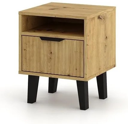 Nočný stolík Sacar 1 (dub artisan). Akcia -22%. Vlastná spoľahlivá doprava až k Vám domov. 1132482