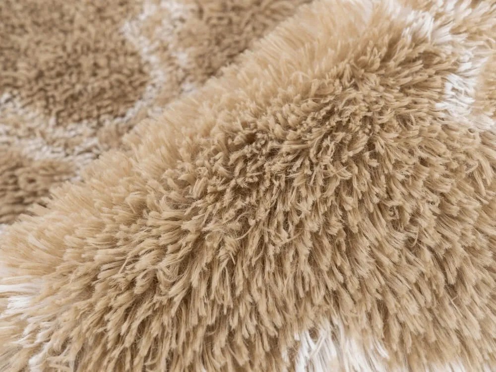 TZ Béžový vzorovaný koberec shaggy Decor Latern Rozmer: 120x170 cm