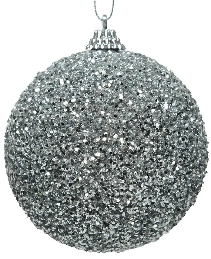 Guľa penová 8 cm strieborná 457669