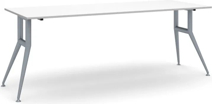 Rokovací kancelársky stôl WIDE, 220x80 cm, biela