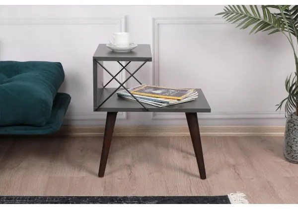 Nočný stolík CROSS 55x50 cm antracit