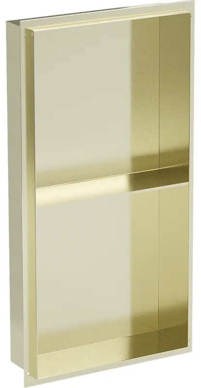 Mexen X-Wall-NR, polička na zapustenie pod obklad bez goliera 60 x 30 cm, zlatá lesklá, 1951603010S