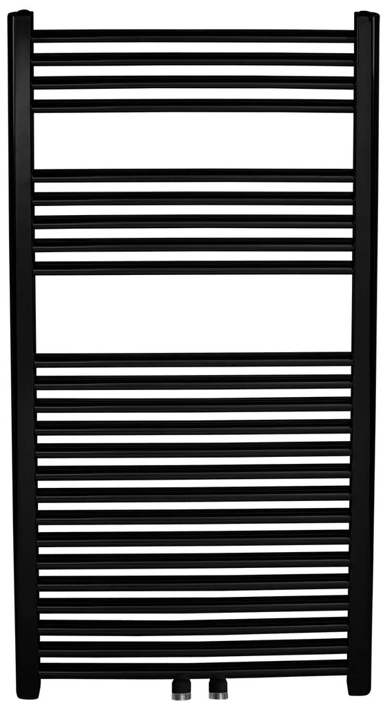 Novaservis Novaservis, vykurovacie teleso 450/1600 mm, rovné so stredovým pripojením 50mm, čierna matná, 450/1600/RS-5