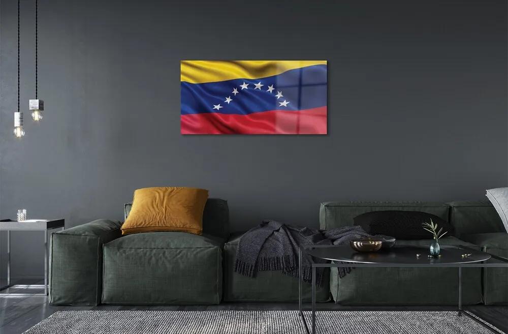 Sklenený obraz vlajka Venezuely 125x50 cm