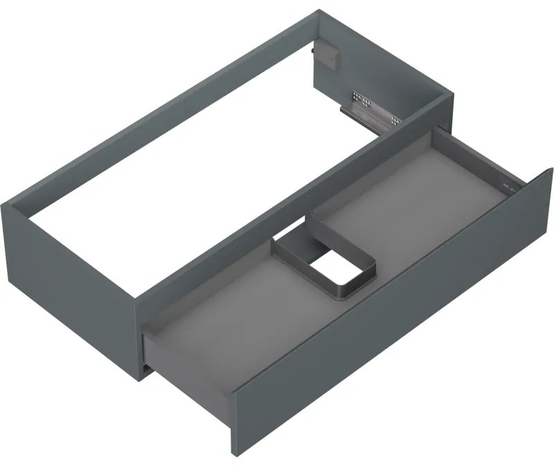 Mexen Orio, kúpeľňová skrinka 100 cm, 1 zásuvka, grafitová matná, 91A10-10023-1-BF66