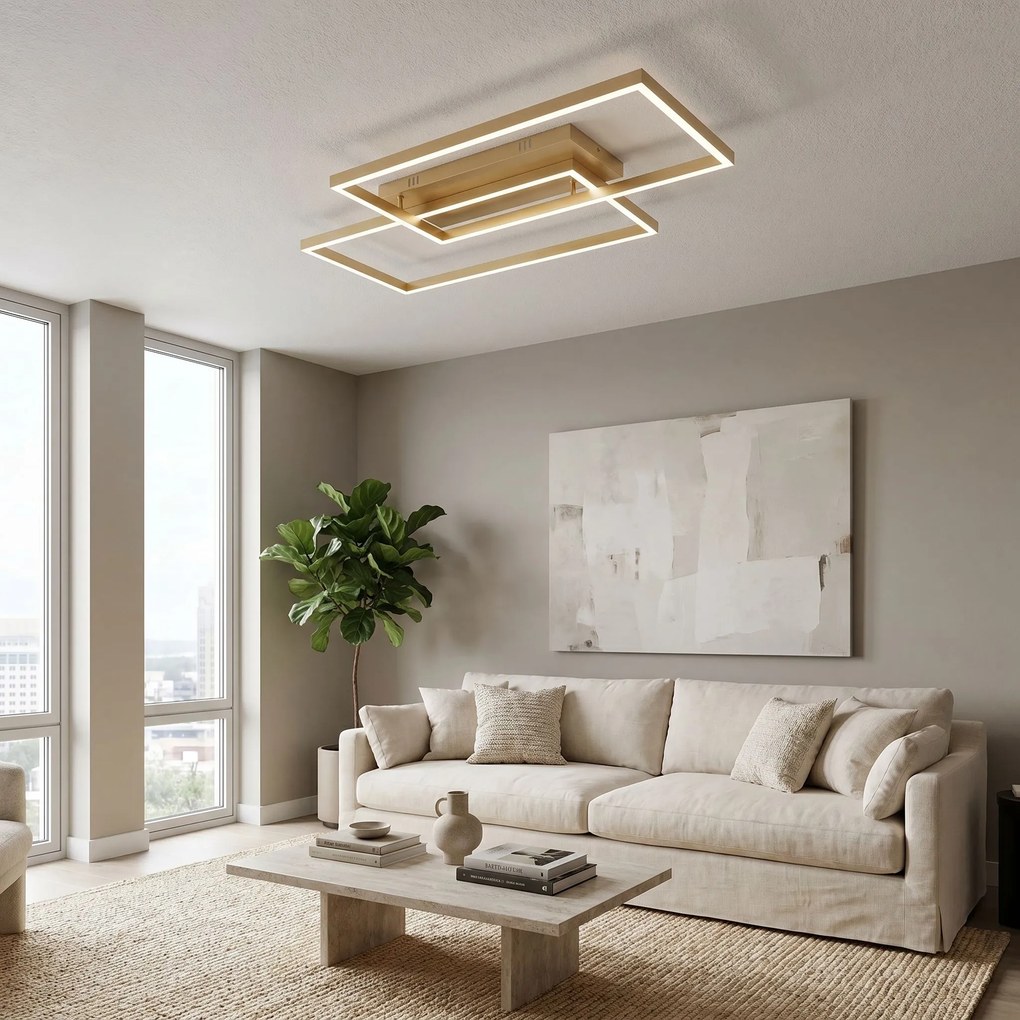 Toolight Toolight, LED stropné svietidlo, 80cm, 50W, 4000K, 4000lm, SWE060-C, zlatá matná, OSW-20160