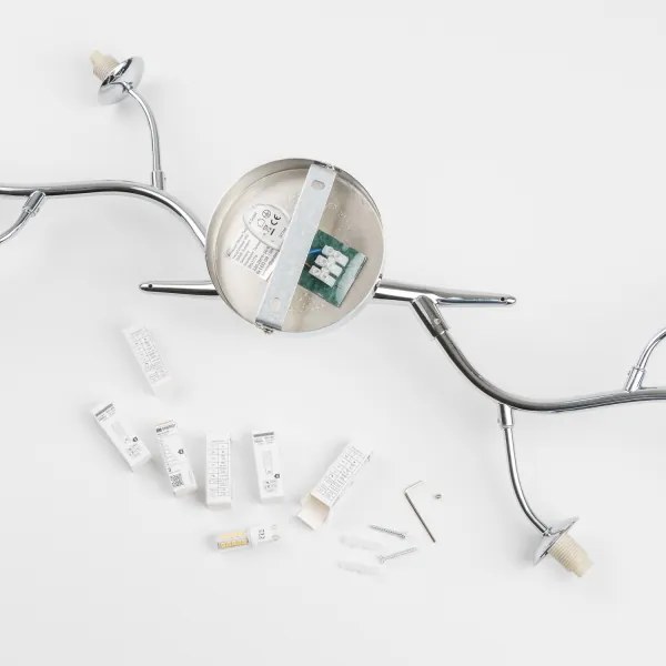 Brilagi - LED Prisadený luster MISTEL 6xG9/3W/230V čierny chróm/dymové