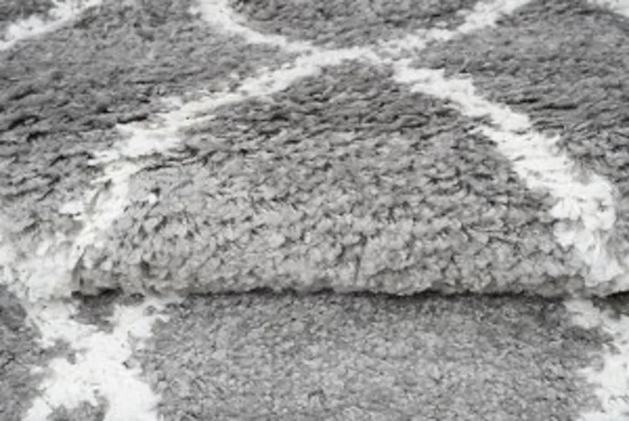 TA Koberec F128B TMAVO SIVÁ/KRÉMOVÁ BOHO Rozmer: 80x250 cm