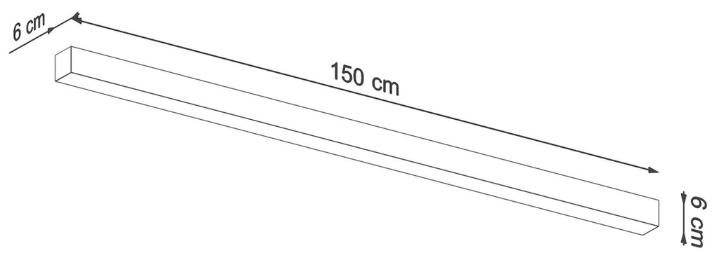 Stropné svietidlo PINNE 150 sivé