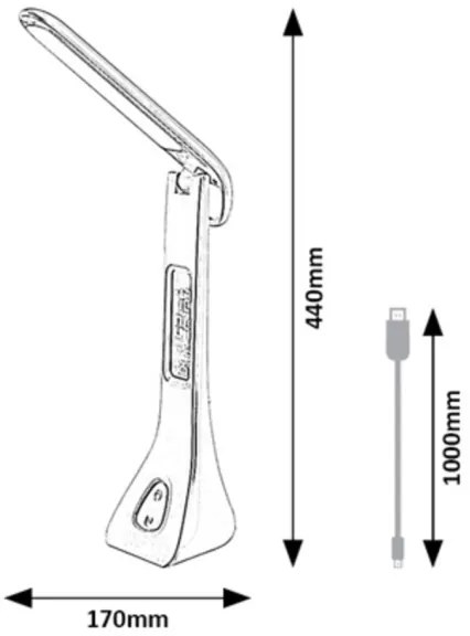 Rabalux 74042 - LED Stmievateľná stolná lampa AMATO LED/7W/5V 4000K biela