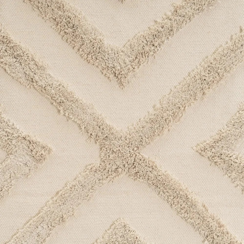 Krémový prateľný bavlnený koberec 50x80 cm – Casa Selección