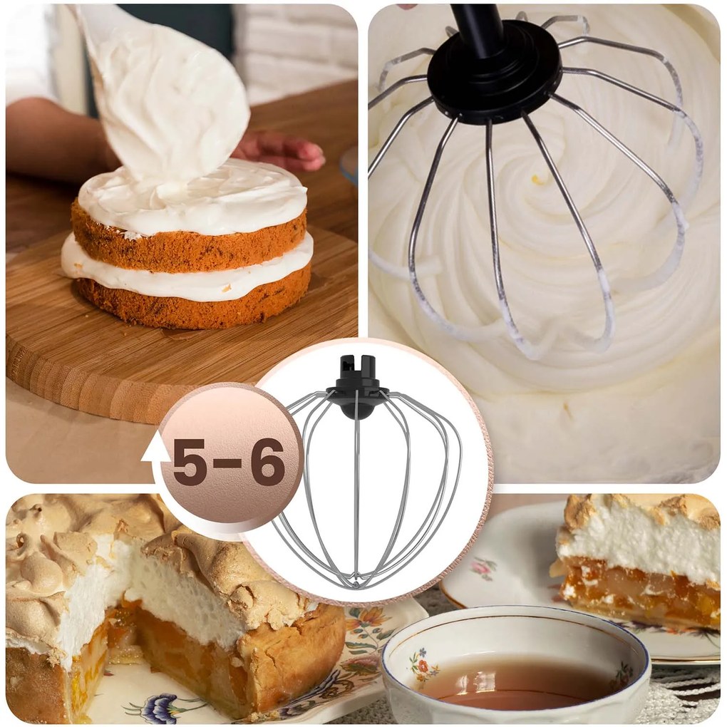 Berdsen 1400 W BD-756 3-v-1 planetárny mixér kuchynský robot 6 l Farba: čierno-strieborný