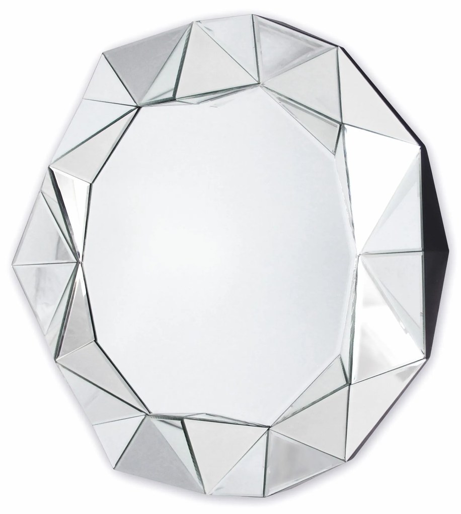 Okrúhle zrkadlo v trojrozmernom ráme 80 cm Blanka