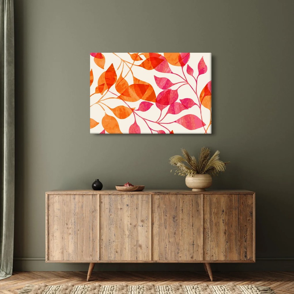 Obraz - Oranžové lístie (90x60 cm)