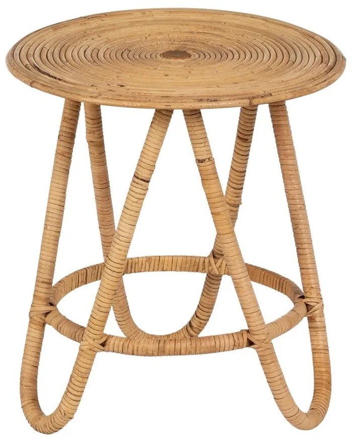 Ratanový okrúhly odkladací stolík ø 60 cm – Ixia