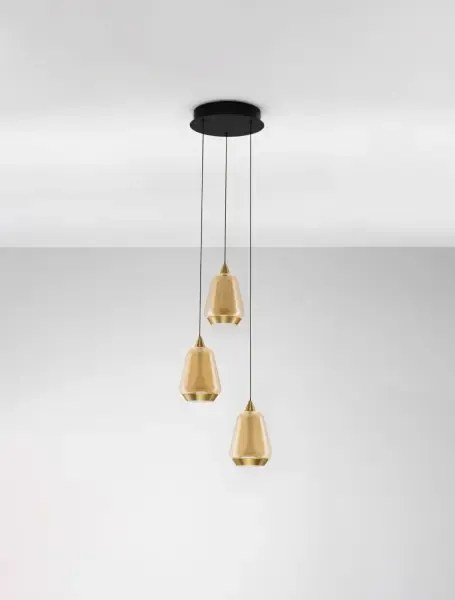 Minimalistický luster Alish 3 Zlatá