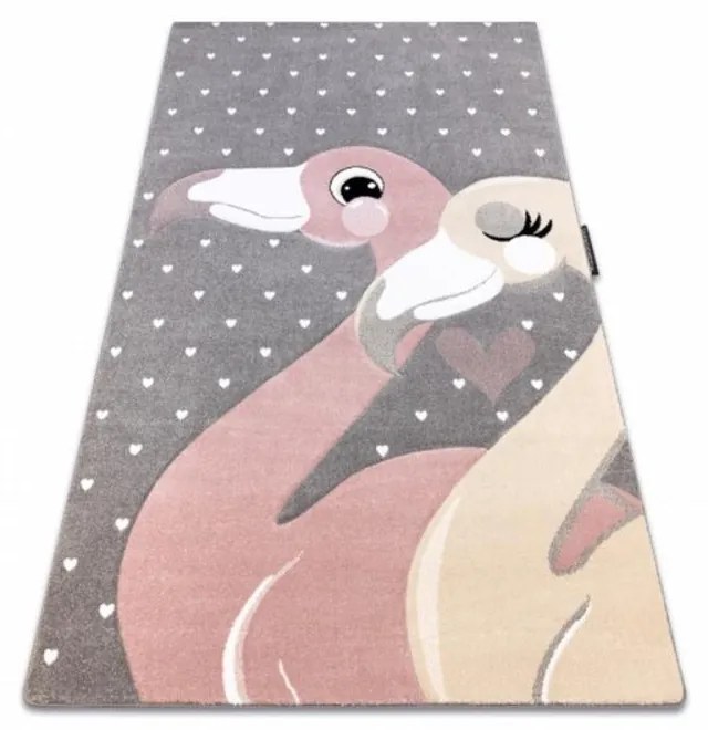 Detský kusový koberec Plameniak sivý 120x170cm